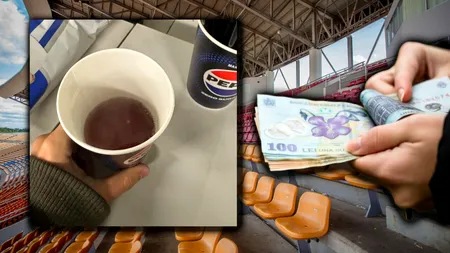 A crezut că este o glumă! Cât costă o jumătate de pahar de suc la unul dintre standurile de pe Cluj Arena