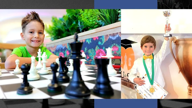 POVESTEA puștiului care, la doar 7 ani, reprezintă România la Campionatul Mondial de Șah. Peste 100 de trofee obținute la sportul minții