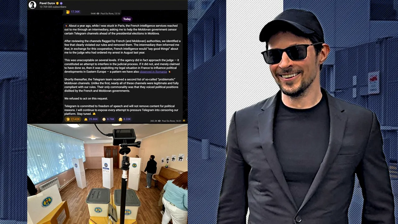 Serviciile de informații franceze i-au cerut lui Pavel Durov să ELIMINE conturi de Telegram moldovenești / Reacția lui ELON MUSK