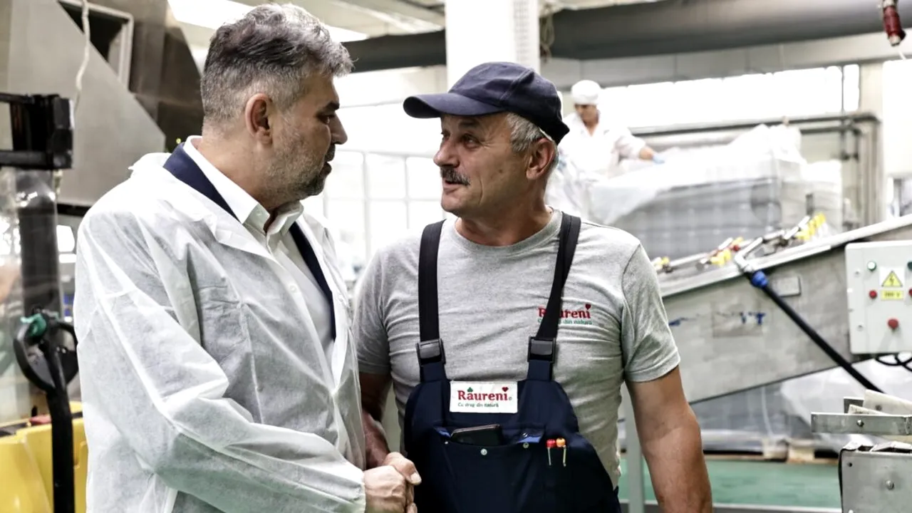 Marcel Ciolacu, în vizită la fabrica de conserve din Râureni: „Un model de succes și de patriotism economic!”