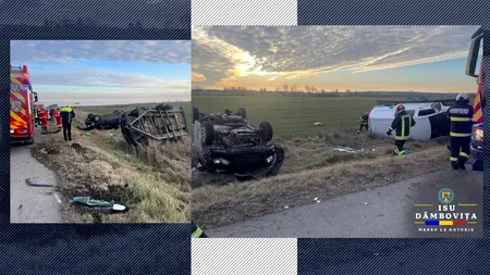 Accident în lanț pe A1. Șapte autovehicule au fost implicate, trei persoane au ajuns la spital