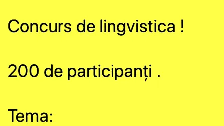 BANCUL ZILEI | Concurs de lingvistică