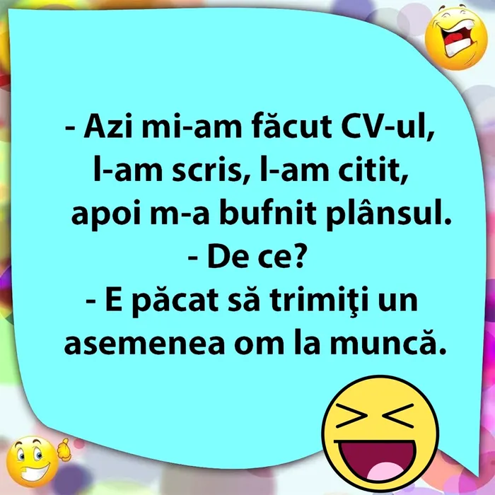 Bancul de vineri Azi mi-am făcut CV-ul