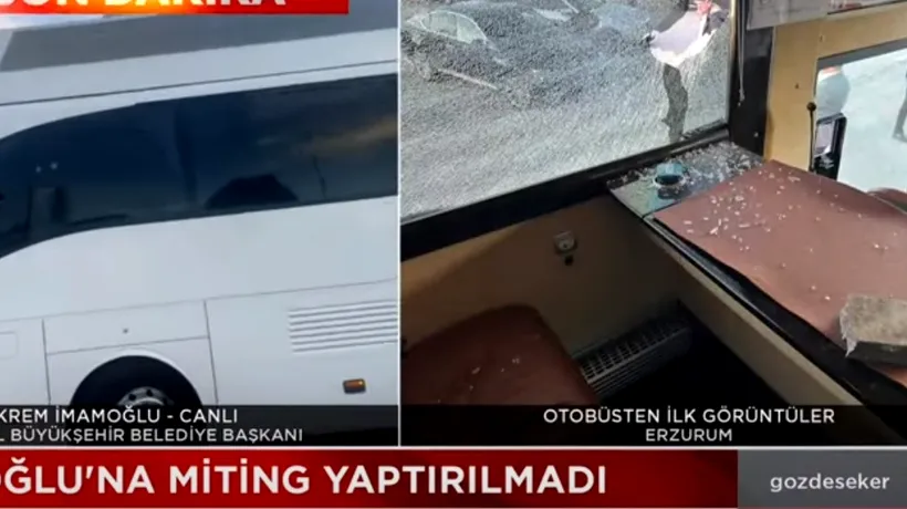 VIDEO | Primarul Istanbulului, atacat cu PIETRE la un miting electoral / Ekrem Imamoglu este rivalul președintelui turc Recep Tayyip Erdogan