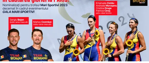 Gala Mari Sportivi <i class='ep-highlight'>Pro</i>Sport 2023. Aurul, aproape! Ținem pumnii la JO echipajelor de canotaj duble rame masculin și patru vâsle feminin