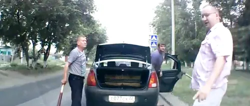 Un șofer din Timișoara a sărit la bătaie după ce a lovit o mașină - VIDEO