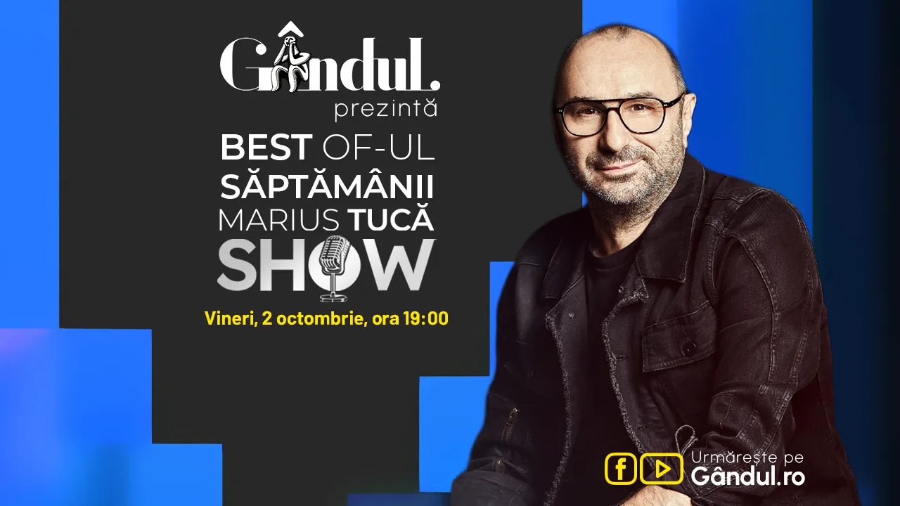 Gândul prezintă Best of Marius Tucă Show - vineri, 2 octombrie, de la ora 19.00