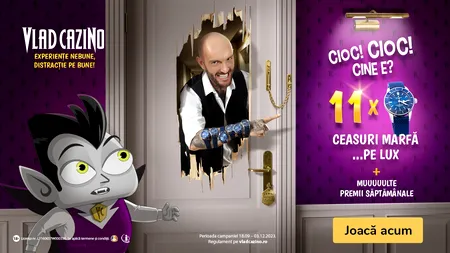(P) Ceasuri de lux în noua campanie marca Vlad Cazino