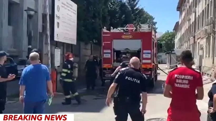Incendiu la un spital din Târgu Jiu. Pacienții au fost evacuați