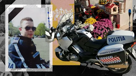 Imagini tulburătoare de la mormântul lui Bogdan Gigină, polițistul care a murit în timp ce deschidea drumul pentru coloana oficială a lui Gabriel Oprea