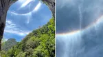 Fenomen natural spectaculos în Brazilia: o cascadă pare să izvorască din cer, deasupra unei peșteri uriașe. Imaginile virale au o explicație surprinzătoare