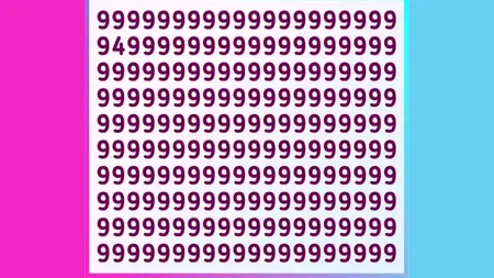 Test de perspicacitate | Nu toate cifrele sunt 9. Găsiți-o pe cea diferită de celelalte!