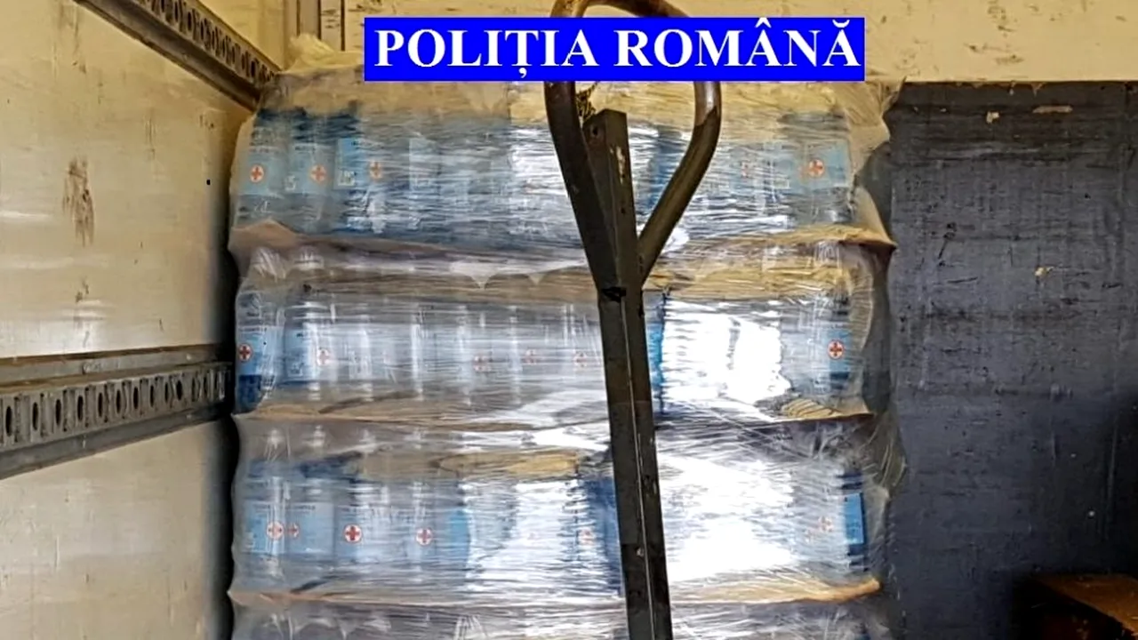 POLIȚIȘTII din Argeș au confiscat o mare cantitate de spirt contrafăcut. Ce era scris pe etichetele de pe sticle
