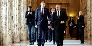 Președintele Parlamentului Letoniei, primit la Palatul Victoria de Nicolae CIUCĂ