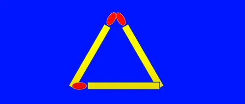 TEST IQ | Ești un geniu? Mută un singur chibrit, pentru a transforma triunghiul într-un pătrat perfect!