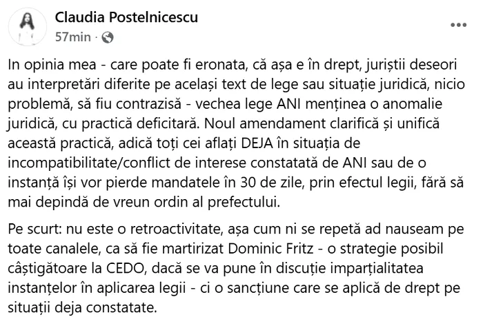 Sursa: Facebook Claudia Postelnicescu