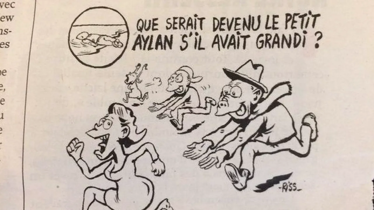 Charlie Hebdo stârnește noi controverse: Micuțul sirian înecat anul trecut, prezentat ca agresor sexual