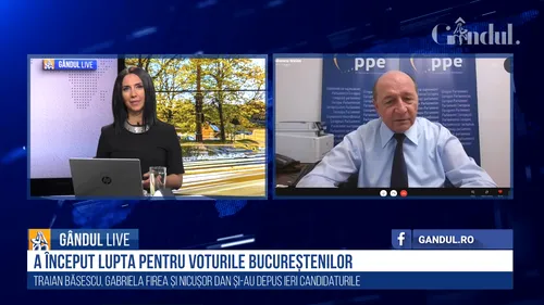 GÂNDUL LIVE. Traian Băsescu îi propune un tandem lui Nicușor Dan: „Eu primar al Capitalei, el viceprimar”