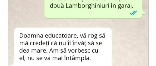 BANCUL de duminică | „Fiul dumneavoastră se laudă la școală că aveți două Lamborghiniuri