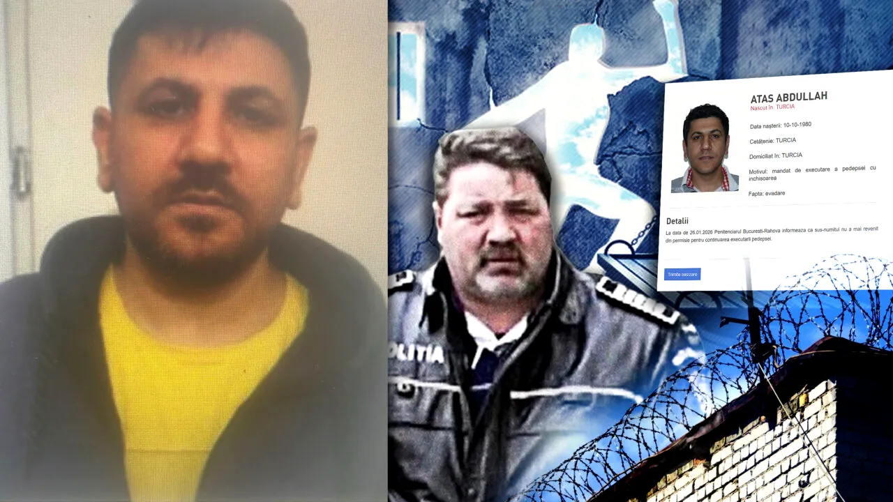 A evadat criminalul turc care a omorât un polițist. „Regele Veiozelor” mai avea 11 ani de ispășit la Rahova. Unde ar fi fugit Abdullah Ataș