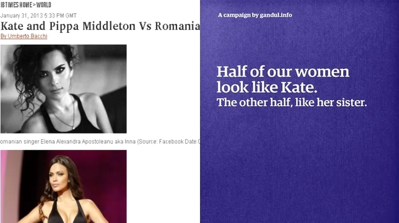 Campania Why don't you come over face presa britanică să se întrebe: Kate și Pippa sau frumoasele din România? 