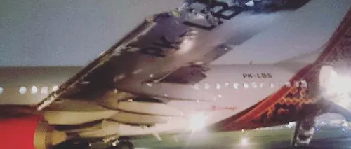 Coliziune gravă, la sol, între două avioane în Indonezia. Zeci de pasageri, evacuați urgent