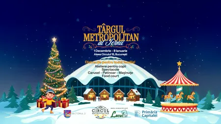 Bucureștiul are un Târg de Crăciun și în Parcul Circului, deschis până pe 8 ianuarie