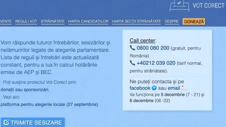 ALEGERI PARLAMENTARE 2020. Află unde poți sesiza neregulile observate în secția de votare