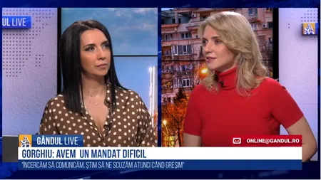 GÂNDUL LIVE. Alina Gorghiu: Protestele nu au fost foarte violente / Știința ne poate scoate din această gaură neagră