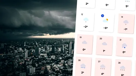 Cel mai întunecat oraș din România. 26 de zile consecutive fără soare, începând de azi, potrivit meteorologilor EaseWeather