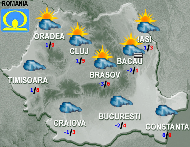 Harta meteo 27 ianuarie 2019