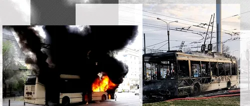 Din ce cauză a luat foc troleibuzul Astra de pe linia 96. În urmă cu patru ani, un vehicul identic s-a făcut scrum în centrul Bucureștiului