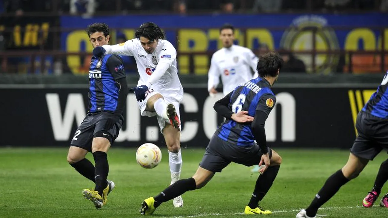 CFR a fost învinsă și pe teren propriu de INTER, scor 0-3, și a fost eliminată din EUROPA LEAGUE