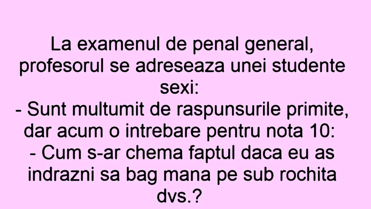 BANCUL ZILEI | Întrebare de nota 10 la examenul de drept penal