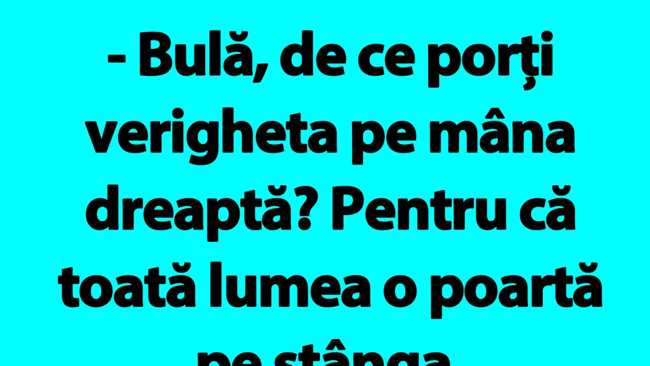 BANC | Bulă, Ștrulă și verigheta