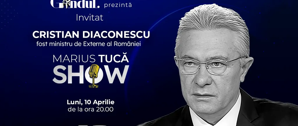 Marius Tucă Show începe luni, 10 aprilie, de la ora 20.00, live pe gândul.ro