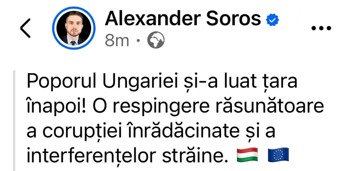 Fiul lui Soros, mesaj după ce Orban a pierdut alegerile în Ungaria: „Poporul și-a luat țara înapoi”