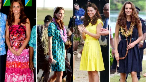 Cât au costat cele 18 ținute cu care Kate Middleton a făcut senzație în Orient. GALERIE FOTO