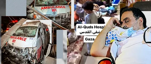 VIDEO | Atac cu rachetă lângă spitalul Al-Quds din Gaza / OMS: Evacuarea este imposibilă