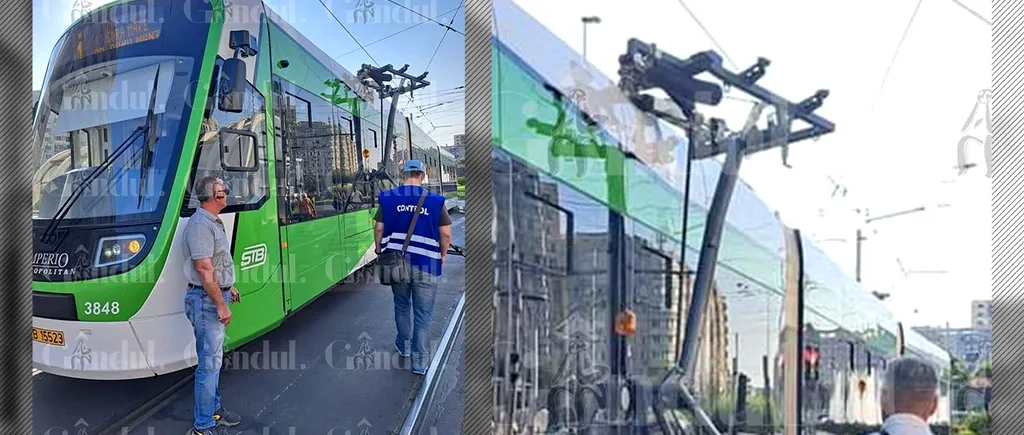 EXCLUSIV | Cum a rămas un tramvai Imperio fără pantograf, care s-a rupt în mers, la Obor. „Nu s-a întâmplat din cauza infrastructurii. Sunt firave”