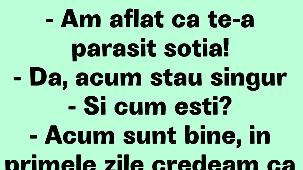 Bancul de duminică | „Am aflat că te-a părăsit soția”
