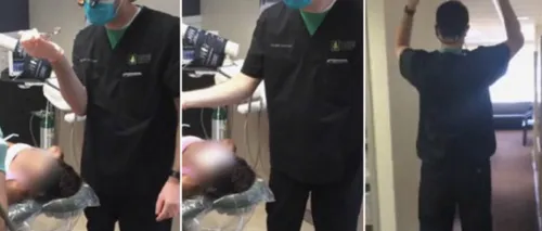 Un stomatolog s-a filmat în timp ce făcea o extracție dentară urcat pe un hoverboard