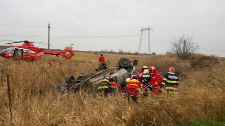 Accident grav pe Autostrada București - Pitești. A fost solicitat elicopterul SMURD