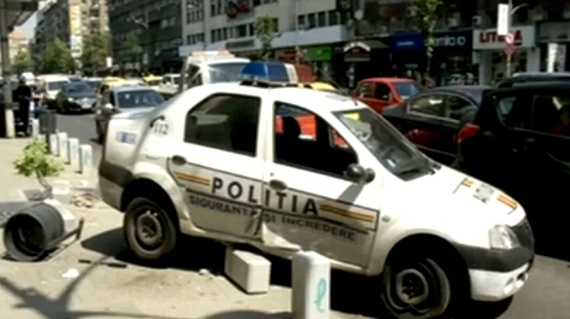 VIDEO. O mașină a poliției, făcută praf de un Maserati. REACȚIA greu de crezut a șoferului bolidului