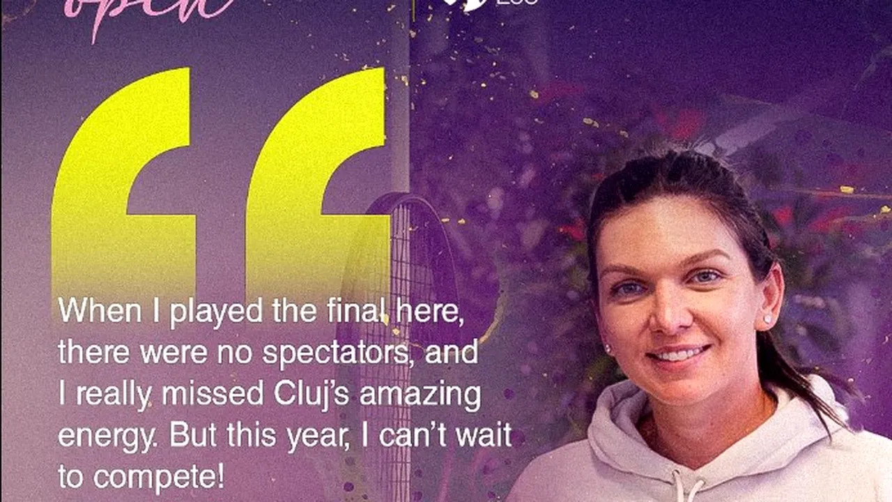 Începe Transylvania Open, turneu WTA 250! Când va JUCA Simona Halep la Cluj