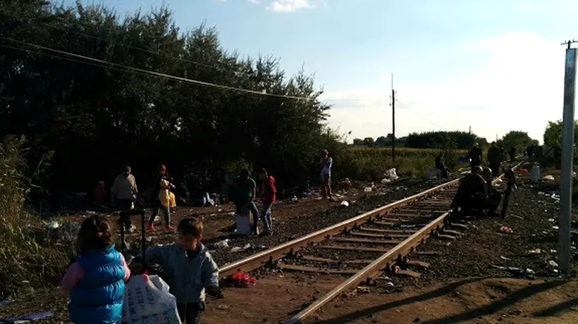 Un tren cu 200 de refugiați, blocat la granița Sloveniei 