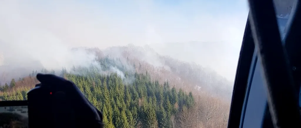 INCENDIU pe zeci de hectare în Parcul Natural Grădiștea Muncelului. Localnic: Ăștia care DAU FOC la pășuni. VINOVAȚII să plătească!