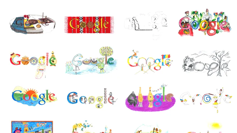DOODLE 4 GOOGLE - ROMÂNIA MEA ESTE. Care sunt cele 30 de desene care au intrat în finala pentru logo-ul Google România de 1 decembrie. FOTO
