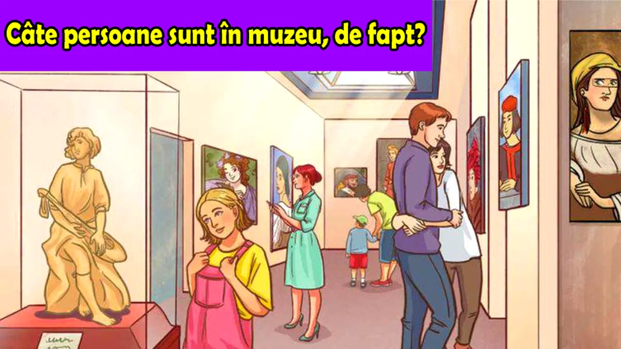 TEST IQ | Câte persoane sunt în muzeu, de fapt? Doar geniile găsesc răspunsul în timp-record