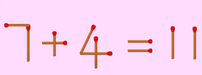 Test de inteligență | Corectați 1-4=0, mutând 2 chibrituri. 